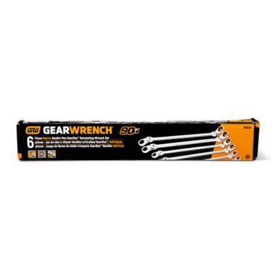 Image showing  6 pc. 90T 12 pt. Metric GearBox Double Flex Ratcheting Wrench Set