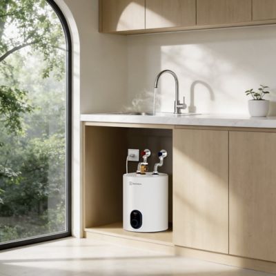 Image showing  lnfinite Classic 1.5 gal., 1440 W, 120 V Plug-In Point of Use Electric Tank Water Heater with 6 Year Warranty
