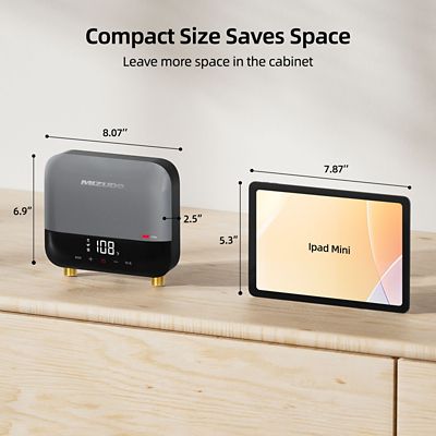 Image showing  Elite 3.5 kW 0.68 GPM, 120 V Point of Use Under Sink Electric Tankless Water Heater, Gray