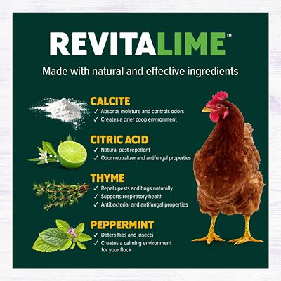 Image showing  Revitalime - Coop Care Made Easy- All-Natural Coop Freshener, Odor & Pest Eliminator 20 lb.