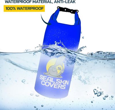 Image showing  10L Dry Bag Waterproof Backpack for Kayaking, Paddle Boarding, Boating & Travel, Blue