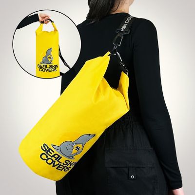 Image showing  10L Dry Bag Waterproof Backpack for Kayaking, Paddle Boarding, Boating & Travel, Yellow