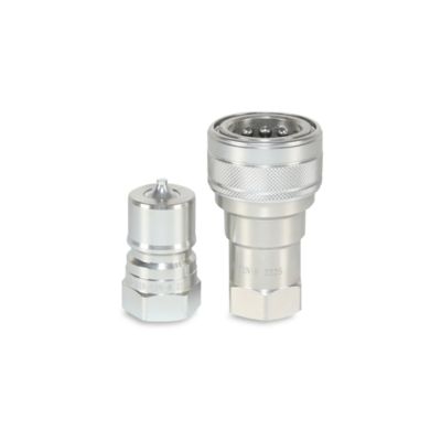 Image showing  ISO 7241 B Series Hydraulic Quick Couplers Set, 3/4 in. ISO Body Size, 3/4 in. NPT Port