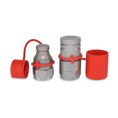 Magister Hydraulics Flat Face Hydraulic Quick Couplers Set, 1 in. ISO Body Size, 1-1/4 in. SAE Port
