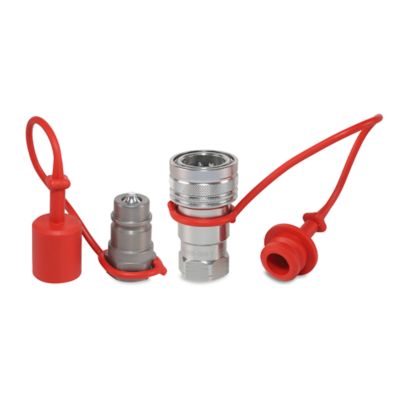 Magister Hydraulics ISO 7241 A Series Hydraulic Quick Couplers Set, 1/2 in. ISO Body Size, 1/2 in. NPT Port