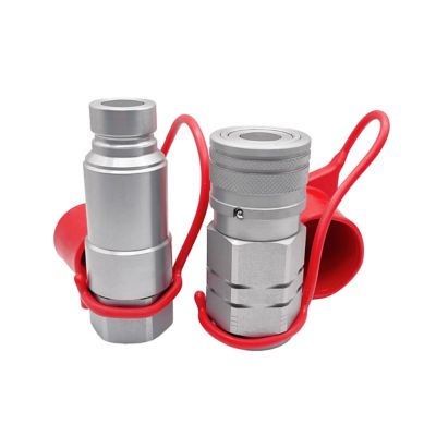 Magister Hydraulics Flat Face Connect Under Pressure Hydraulic Quick Couplers, SET, 1/2 in. ISO Body, 5/8 in. SAE Port