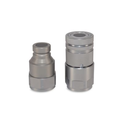 Image showing  Flat Face Hydraulic Quick Couplers Set, 1 in. ISO Body Size, 1 in. NPT Port