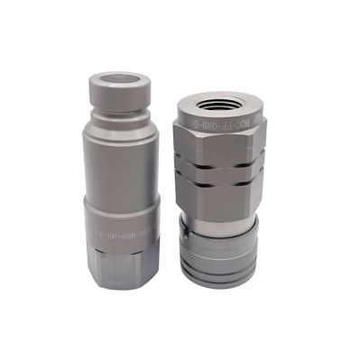 Image showing  Flat Face Connect Under Pressure Hydraulic Quick Couplers, SET, 1/2 in. ISO Body, 1/2 in. NPT Port