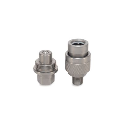 Magister Hydraulics High Pressure Hydraulic Quick Couplers Set, 1/4 in. ISO Body Size, 1/4 in. NPT Port