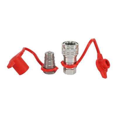 Magister Hydraulics Agriculture Hydraulic Quick Couplers Set, 3/8 in. ISO Body Size, 3/8 in. NPT Port