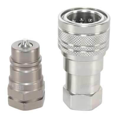 Image showing  Agriculture Hydraulic Quick Couplers Set, 3/8 in. ISO Body Size, 3/8 in. NPT Port