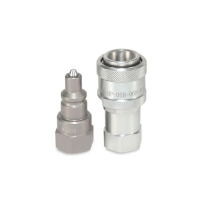 Magister Hydraulics High Pressure Hydraulic Quick Couplers Set, 3/8 in. ISO Body Size, 1/4 in. NPT Port