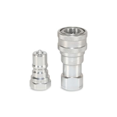 Image showing  ISO 7241 B Series Hydraulic Quick Couplers Set, 1/4 in. ISO Body Size, 1/4 in. NPT Port