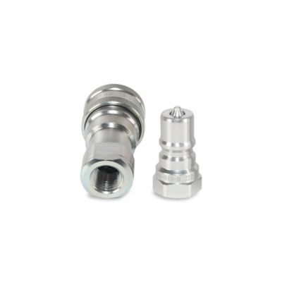 Image showing  ISO 7241 B Series Hydraulic Quick Couplers Set, 1/4 in. ISO Body Size, 1/4 in. NPT Port