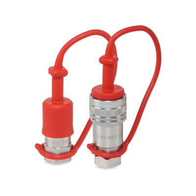 Image showing  ISO 7241 A Series Hydraulic Quick Couplers Set, 3/8 in. ISO Body Size, 3/8 in. NPT Port