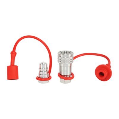 Magister Hydraulics Agriculture Hydraulic Quick Couplers Set, 1/4 in. ISO Body Size, 1/4 in. NPT Port