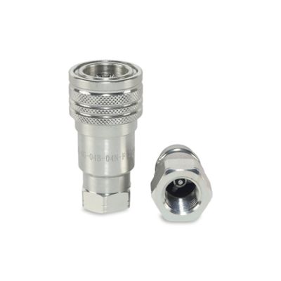 Image showing  Agriculture Hydraulic Quick Couplers Set, 1/4 in. ISO Body Size, 1/4 in. NPT Port