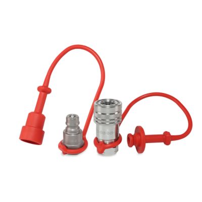 Magister Hydraulics ISO 7241 A Series Hydraulic Quick Couplers Set, 1/4 in. ISO Body Size, 1/4 in. NPT Port