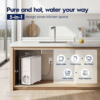 Image showing  Wi-Fi Tankless Reverse Osmosis HOT Water Filtration System 800 GPD Under Sink RO Water Filter with Faucet