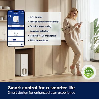 Image showing  Wi-Fi Tankless Reverse Osmosis HOT Water Filtration System 800 GPD Under Sink RO Water Filter with Faucet
