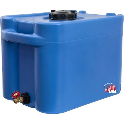 Romotech 35 gal. Blue Stackable Water Storage Tank with Legs