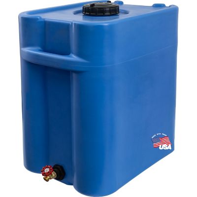 Romotech 55 gal. Blue Stackable Water Storage Tank with Legs