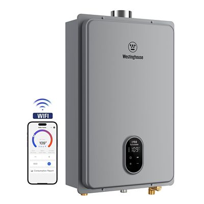 Image showing  Max 5.1 GPM 120,000 BTU Propane Gas Tankless Instant Hot Water Heater Smart WIFI Control Indoor