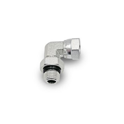 Magister Hydraulics 1/2 in. ORB Male x 3/8 in. NPT Female 90 deg. Elbow SAE Hydraulic Adapter Swivel