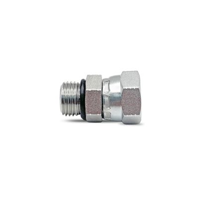 Magister Hydraulics 3/8 in. ORB Male x 1/4 in. NPT Female Straight SAE Hydraulic Adapter Swivel