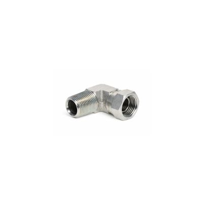 Image showing  1/2 in. NPT Male x 1/2 in. NPT Female 90 deg. Elbow Hydraulic Adapter Swivel