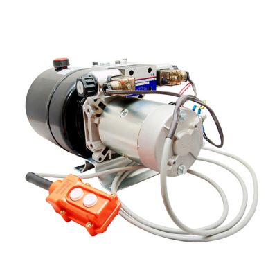Magister Hydraulics 12V DC Double Acting Hydraulic Power Unit, 6 qt. Steel tank, 2600 PSI