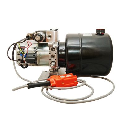 Image showing  12 V DC Double Acting Hydraulic Power Unit, 10 qt. Steel Tank, 2600 PSI