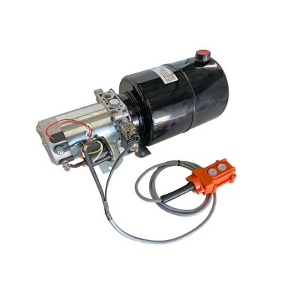 Magister Hydraulics 12 V DC Single Acting Hydraulic Power Unit, 6 qt. Steel Tank, 2600 PSI
