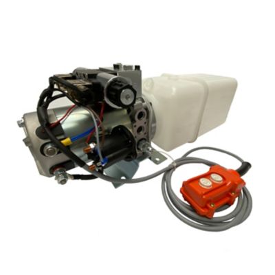 Image showing  12 V DC Double Acting Hydraulic Power Unit, 10 qt. Plastic Tank, 2600 PSI