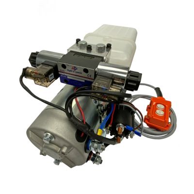 Image showing  12 V DC Double Acting Hydraulic Power Unit, 8 qt. Plastic Tank, 2600 PSI