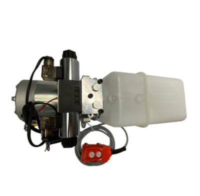 Image showing  12 V DC Double Acting Hydraulic Power Unit, 8 qt. Plastic Tank, 2600 PSI