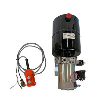 Image showing  12 V DC Single Acting Hydraulic Power Unit, 10 qt. Steel Tank, 2600 PSI