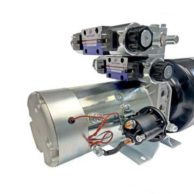 Image showing  Snow Plow Hydraulic Power Unit 24V DC Double Acting 8 qt. Steel Tank