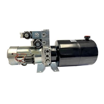 Image showing  Snow Plow Hydraulic Power Unit 24V DC Double Acting 8 qt. Steel Tank