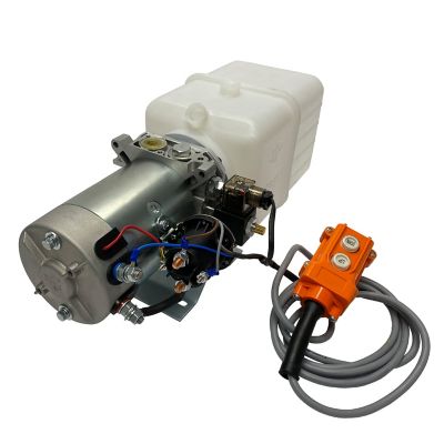 Magister Hydraulics 12V DC Single Acting Hydraulic Power Unit, 12 qt. Plastic tank, 2600 PSI
