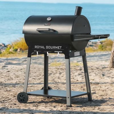 Image showing  Barrel Charcoal Grill with Side Shelf, 626 sq. in. Cooking Area