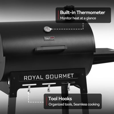 Image showing  Barrel Charcoal Grill with Side Shelf, 626 sq. in. Cooking Area