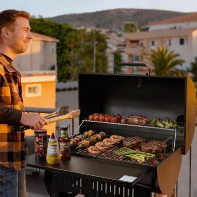 Image showing  Barrel Charcoal Grill with Offset Smoker, 824 sq. in. Cooking Area