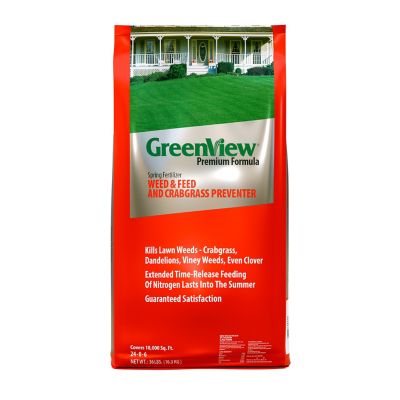 GreenView Premium Formula Spring Fert Weed & Feed and Crabgrass Preventer 24-0-6