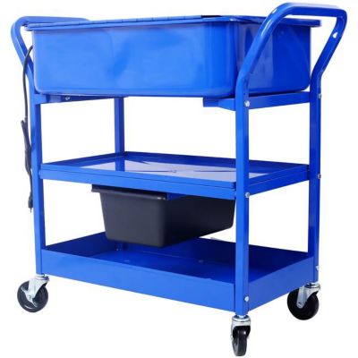 Image showing  Portable Parts Washer with Drain Tray, 20-Gallon capacity, 325 GPH pump power