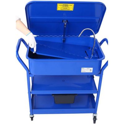Image showing  Portable Parts Washer with Drain Tray, 20-Gallon capacity, 325 GPH pump power