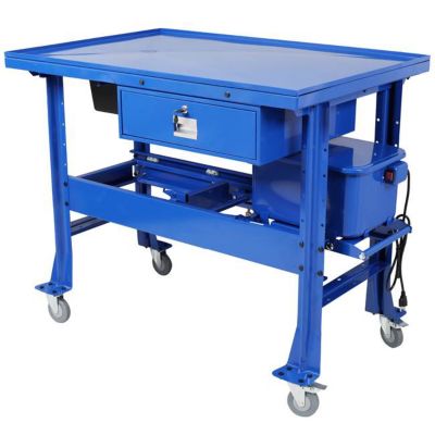 Image showing  3.5 gal. Parts Washer Tear Down Table with 110 V pump, blue
