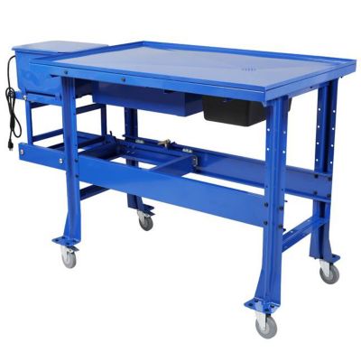 Image showing  3.5 gal. Parts Washer Tear Down Table with 110 V pump, blue