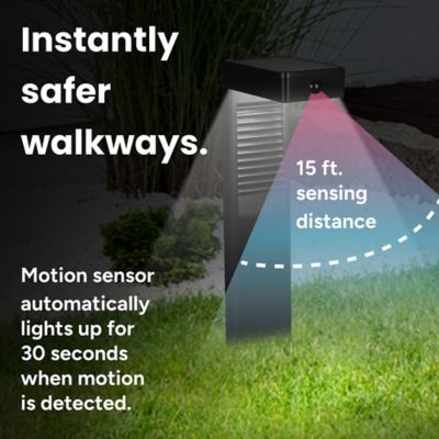 Image showing  Outdoor L-Shaped Solar Pathlight with Motion Sensor