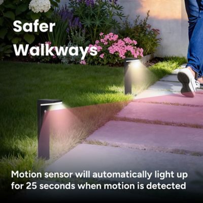 Image showing  Outdoor Solar Aluminum L-Shaped Pathway Light with Motion Sensor